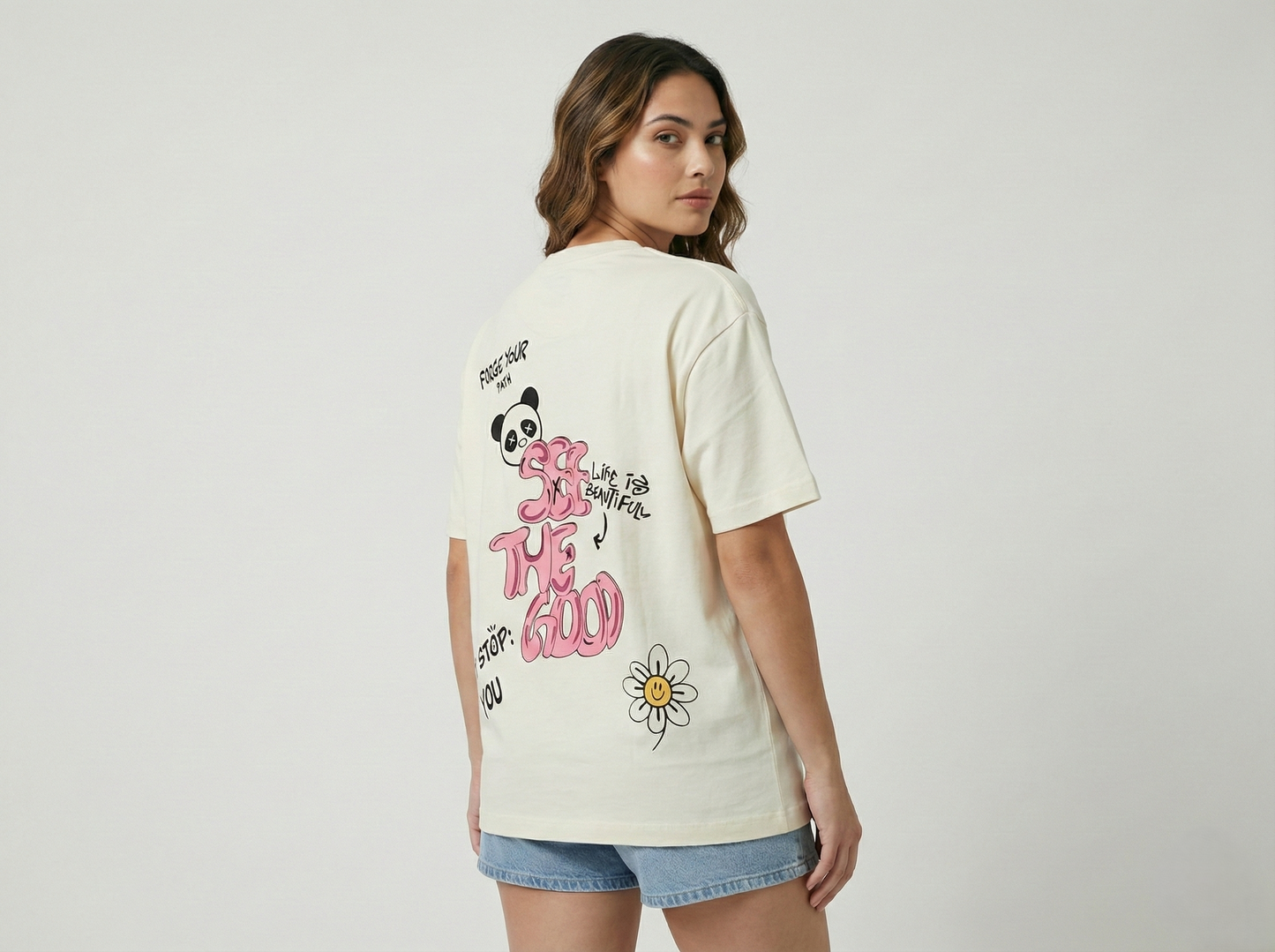 You're So Real Aesthetic Oversized T-Shirt for Women | Off White Graphic Tee