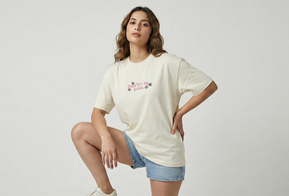 You're So Real Aesthetic Oversized T-Shirt for Women | Off White Graphic Tee
