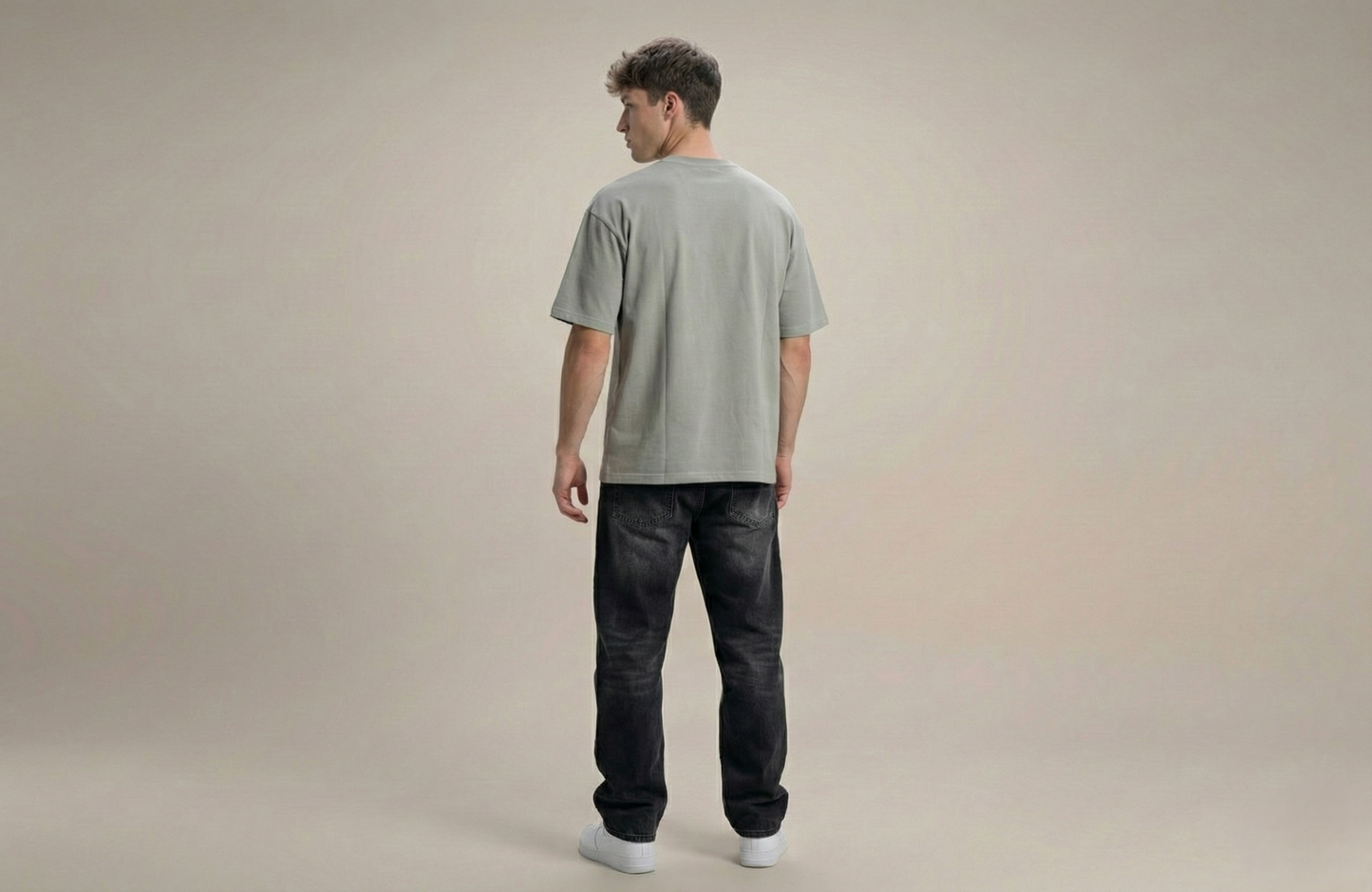 GOAT Grey Oversized T-Shirt - Premium French Cotton Street-wear for Men