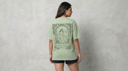 Minimal Aesthetic Green Oversized T-Shirt