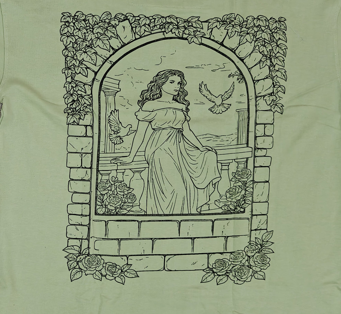 Minimal Aesthetic Green Oversized T-Shirt