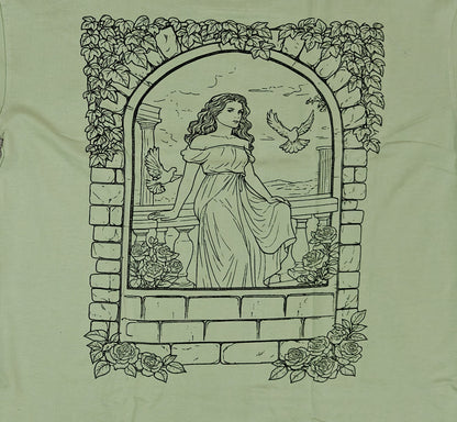 Minimal Aesthetic Green Oversized T-Shirt