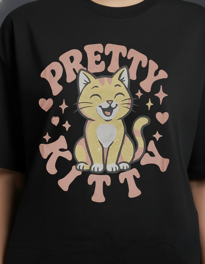 Black Oversized T-Shirt - Women's Casual Streetwear