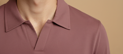 Women’s Dusty Rose Slim Fit Polo Shirt – Premium Fabric