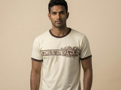 Lion Heritage Graphic T-Shirt for Men - Premium Cotton Regular Fit Tee