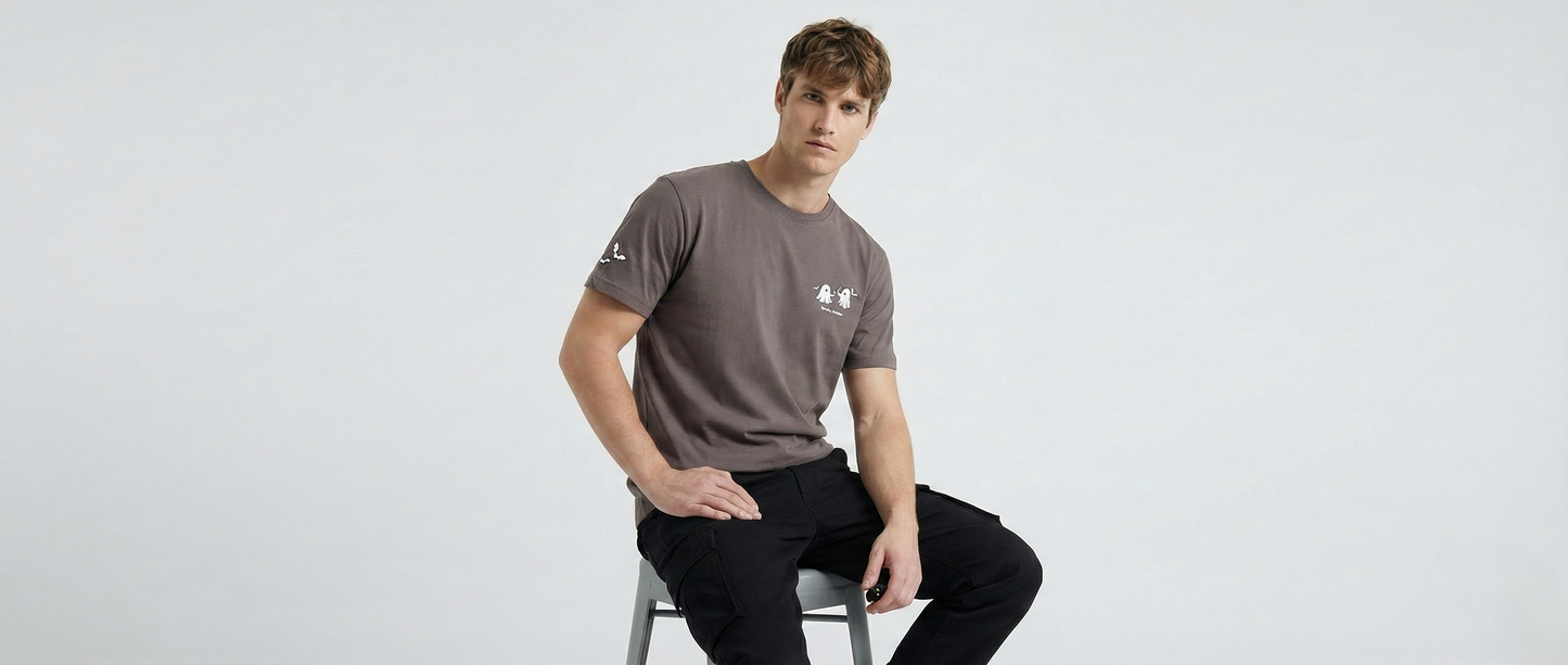 Men’s Muted Mauve Regular Fit T-Shirt – Minimal Street wear Essential